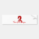 Search for dragon bumper stickers Red