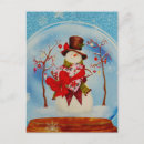 Search for snowglobe postcards Snowman