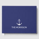Search for nautical guest books Navy blue
