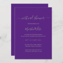 Search for purple and silver bridal shower invitations Elegant