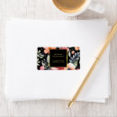 Search for gold flower return address labels Modern