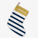 Search for navy blue and white christmas stockings Nautical