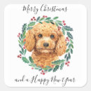 Search for poodle stickers Merry christmas