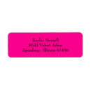 Search for neon pink return address labels Simple