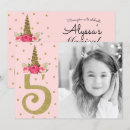 Search for unicorn 5th birthday invitations Fifth