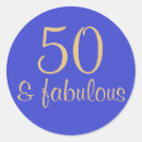 Search for 50 and fabulous birthday stickers Typography