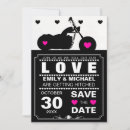 Search for motorcycle save the dates Black