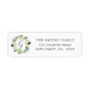 Search for monogram wreath return address labels Monogrammed