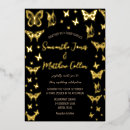 Search for gilded wedding invitations Black and gold