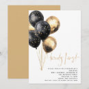 Search for black balloons invitations Minimalist