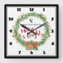 Search for christmas wreath clocks Watercolor