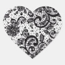 Search for black and white heart pattern stickers Elegant