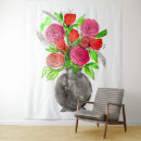 Search for flowers in a vase abstract art Watercolor