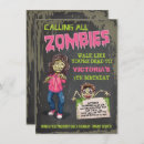 Search for zombie girl invitations Scary