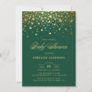 Search for green gold baby shower invitations Elegant