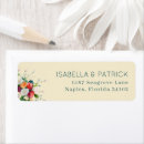 Search for floral bouquet return address labels Minimalist