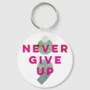 Search for never give up key rings Encouragement
