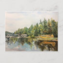 Search for watercolor forest postcards Lake