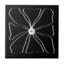 Search for black and white flower tiles Elegant
