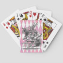 Search for white rabbit playing cards Illustration