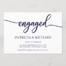 Search for navy blue engagement party invitations Modern