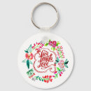 Search for live laugh love key rings Red