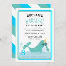 Search for narwhal party invitations Blue
