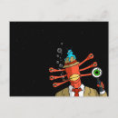 Search for alien postcards Cartoon