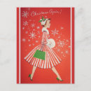 Search for vintage christmas lady postcards Girl