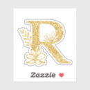 Search for r initial stickers Gold