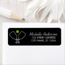 Search for pickleball return address labels Tennis