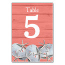 Search for starfish wedding table cards Number