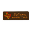 Search for texas shape return address labels Colourful