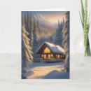 Search for mountain cabin christmas cards Snow