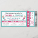 Search for sports gender reveal invitations Pink