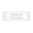 Search for blue dots return address labels Glitter