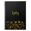 Search for posh notebooks Black and gold