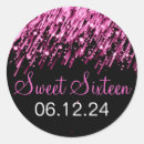 Search for falling stars stickers Pink