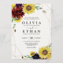 Search for sunflower and red rose wedding invitations Navy