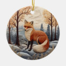 Search for cute fox christmas tree decorations Children