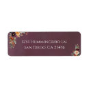 Search for fall return address labels weddings Watercolor floral