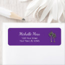 Search for purple tree return address labels Tropical