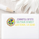 Search for carnival return address labels Mardi gras