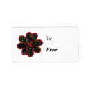 Search for red glitter return address labels Flowers