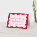 Search for bridesmaid cards Handwritten