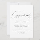 Search for black and white engagement party invitations Stylish and chic