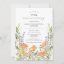 Search for elegant flower 25th anniversary invitations Couple