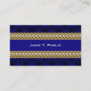 Search for blue damask business cards White