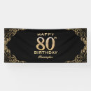 Search for gold 80th birthday party decor Black and gold