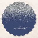 Search for navy blue and silver coasters For her
